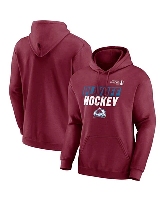 Fanatics Men's Burgundy Colorado Avalanche 2025 Stanley Cup Playoffs Breakout Fleece Pullover Hoodie