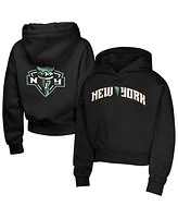 Outerstuff Big Girls Black New York Liberty Top Closer Fashion Pullover Hoodie