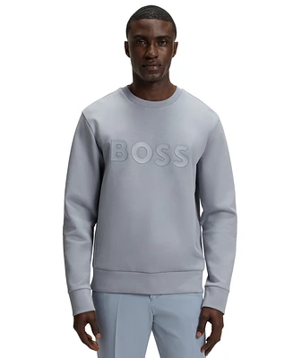 Boss by Hugo Men's Stretch-Cotton Logo Sweatshirt
