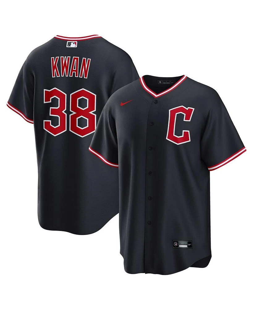 Nike Men's Steven Kwan Navy Cleveland Guardians Alternate Replica Jersey