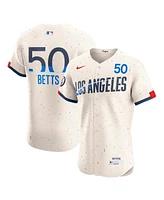 Nike Men's Mookie Betts Cream Los Angeles Dodgers City Connect Elite Jersey