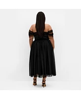 City Chic Plus Lulu Midi Dress