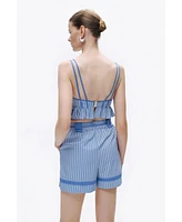 Nocturne Women's Lace-Up Mini Shorts