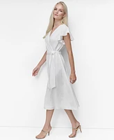 Dkny Women's Flutter-Sleeve Midi Dress