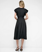 Dkny Women's Flutter-Sleeve Midi Dress