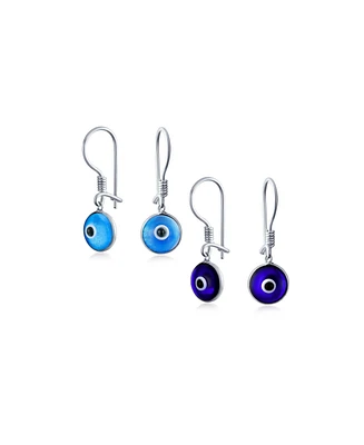 Bling Jewelry Set of 2 Spiritual Protection Nazar Evil Eye Dangle Earrings Sterling Silver