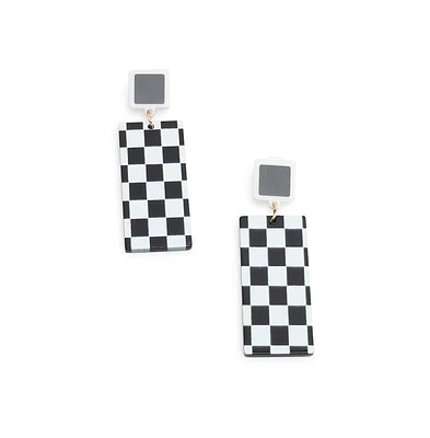 Sohi Checkered Drop Earrings