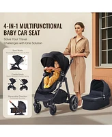 Slickblue Toddler Stroller Travel System With Bassinet Playard Combo Set