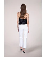 blue revival Women's Mid Rise Quinn Straight Jeans