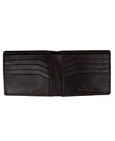 Trafalgar Men's Lazzaro Lattice Weave Leather Bi-Fold Wallet