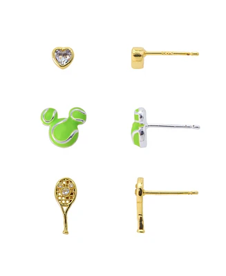 Disney Mickey Mouse Cubic Zirconia Tennis Earring Set