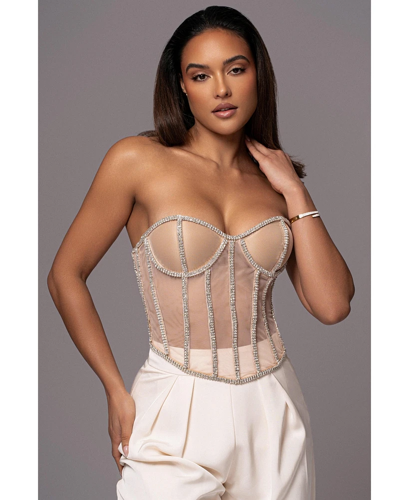 Jluxlabel Limited Edition Rhinestone Crystal Corset