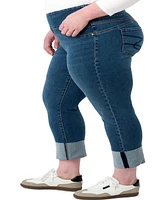 Seven7 Plus Tummy Toner High Cuff Pull On Jeans