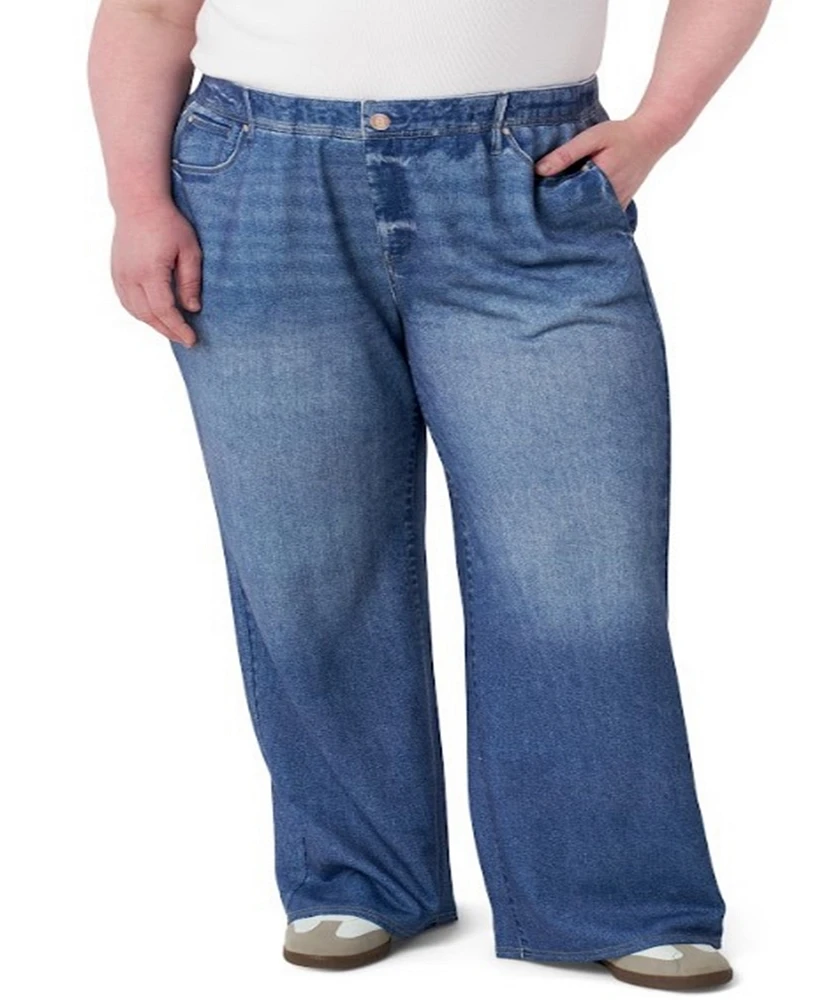 Seven7 Plus Denim Illusion Wide Leg Jeans