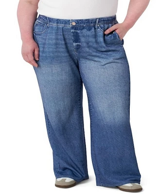 Seven7 Plus Denim Illusion Wide Leg Jeans