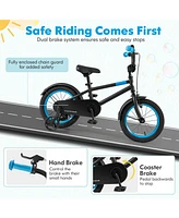Kids Bike with Adjustable Handlebar and Saddle Blue