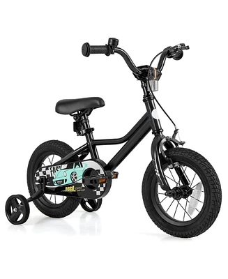 12-18 Inch Kids Bike Adjustable for 3-8 Years Old with Low-Step Frame