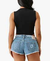 True Religion Women's Logo Square Neck Tank Top