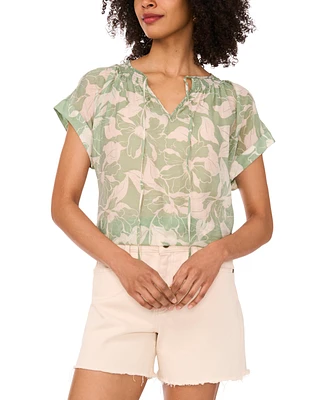 Vince Camuto Women's Shirred-Neck Peasant Blouse