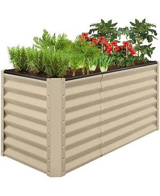 Best Choice Products 4x2x2ft Outdoor Metal Raised Garden Bed, Planter Box for Vegetables, Flowers