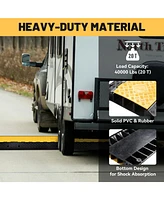 Yescom 3-Channel Rubber Cable Ramp 40000 Lbs Wire Cord Ramp Driveway Hose Cover Protector Speed Bumps for Driveway Hose Pipe Hider