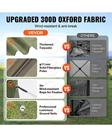 Quick Set Pop Up Screen Tent 6 Sided Canopy with Privacy Cloths and Mesh Windows