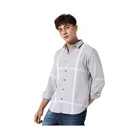 Campus Sutra Men's Tartan Plaid Button Up Shirt