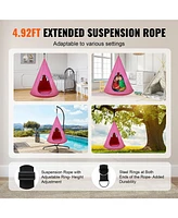 Slickblue Toddler Nest Swing Chair with Adjustable Rope for Indoor and Outdoor Hanging Use