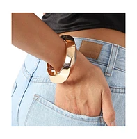 Sohi Metallic Wave Bangle Bracelet