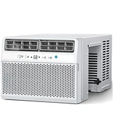 Zafro 12000 Btu Window Air Conditioner Quiet Energy Efficient Ac Cools Rooms Up To 550 Sq.Ft 6 In 1 Mode With 3 Fan Speeds Upgraded Partition Air Outlet Remote Control Electronic Touch Panel X2013 Ideal For Bedroom Apartment Office