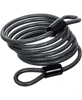 6ft x 1/4" Flexible Steel Loop Cable, Heavy Duty Vinyl Wrap for Corrosion Protection