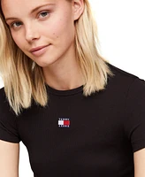 Tommy Jeans Women's Badge Logo Ribbed T-Shirt