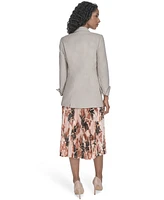 Calvin Klein Petite Notch Collar Open Front Blazer