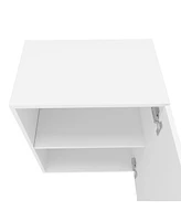 Sterling Wall Cabinet with 1 Door and 2 Shelves, White