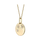 GiGiGirl Children's 14k Gold Plated with Cubic Zirconia Heart & Lucky Star Galaxy Medallion Pendant Necklace