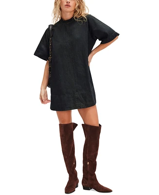 Free People Women's Denim Harlow Mini Dress