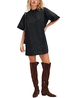 Free People Women's Denim Harlow Mini Dress