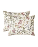 Royal Court Rosewood Botanical Leaf 3-Pc. Quilt Set, King/California King
