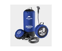 Naturehike 11 Litre Solar Heated Shower Bag, Outdoor Shower, Camping, Portable Pressure Shower with Foot Pump, Garden Shower