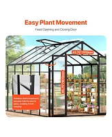 Slickblue Polycarbonate Greenhouse Outdoor Walk-in Greenhouse for Garden