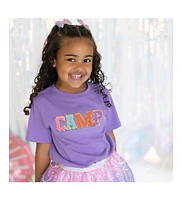 Sweet Wink Toddler Girls Camp Patch Short Sleeve T-Shirt