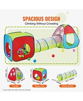 Indoor Outdoor 3 in 1 Kids Play Tent with Tunnel Pop Up Playhouse and Carry Bag