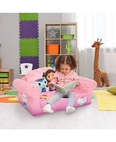 Marshmallow Furniture Kids 2-in-1 Flip Open Foam Sofa Bed, Gabby's Dollhouse
