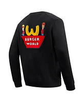 Freeze Max Men's Black Beavis and Butt-Head Burger World Cardigan