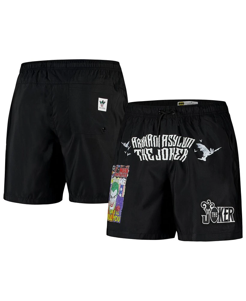 Freeze Max Men's The Joker Black Batman Comics Arkham Asylum Shorts
