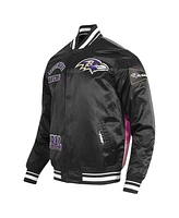 Pro Standard Men's Black Baltimore Ravens Sublimated Satin Full-Snap Jacket