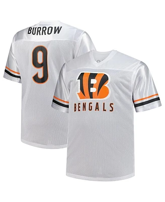 Fanatics Men's Joe Burrow White Cincinnati Bengals Big Tall V-Neck Fashion Jersey