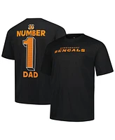 Fanatics Men's Black Cincinnati Bengals Big Tall Number One Dad T-Shirt