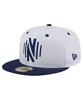 New Era Men's Gray Nashville Sc Throwback Mesh 59FIFTY Fitted Hat