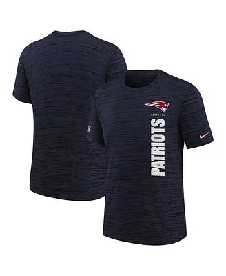 Nike Big Boys and Girls Navy New England Patriots Sideline Velocity Performance T-Shirt